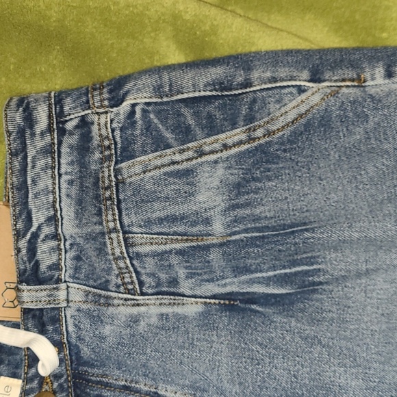 Blue Turtle Juniors Light Blue Washed Denim White Drawstring Waist Size 11 - Picture 8 of 12